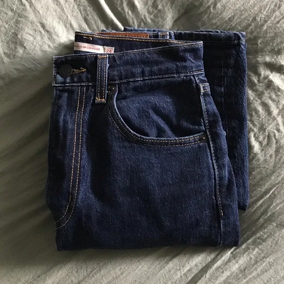 Levi’s Slim Straight Hi-Rise Dark Denim Jeans - Picture 5 of 11